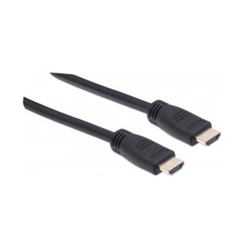 Кабел Manhattan 353960, HDMI(м) към HDMI(м), 8m, с Ethernet за монтаж в стена, черен | JAR Computers Manhattan 353960 HDMI(м) към HDMI(м) 8m с Ethernet