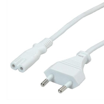Захранващ кабел Roline 19.99.2091, от Schuko(м) към IEC320 C7(м), 3m, бял | JAR Computers Roline 19.99.2091