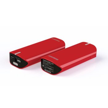 Външна батерия/power bank/ Tunewear Tunemax Barrel 5200 mAh, червен | JAR Computers Tunewear Tunemax Barrel 5200 mAh 13574