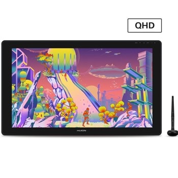 Графичен дисплей таблет HUION Kamvas 24 Plus GS2402 (тъмно сив), 5080 lpi, 8192 нива на натиск, Quad HD | JAR Computers HUION Kamvas 24 Plus GS2402, тъмно сив