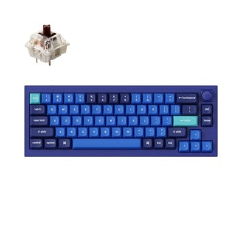 Клавиатура Keychron Q2 Navy/Blue Knob, гейминг, Gateron G Pro Brown Switch, RGB подсветка, синя, USB image