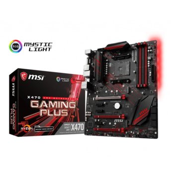 Дънна платка MSI X470 GAMING PLUS, X470, AM4, DDR4, PCIe (HDMI&DVI), 6x SATA 6Gb/s, 2x M.2 ports, 2x USB 3.1 Gen2, ATX | JAR Computers MSI X470 GAMING PLUS /AM4