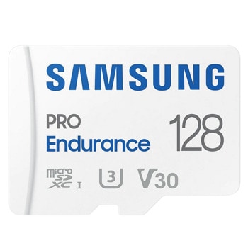 Карта памет 128GB microSDHC с адаптер, Samsung PRO Endurance (MB-MJ128KA/EU), Class 10 UHS-I, скорост на четене до 100MB/s, скорост на запис до 40MB/s | JAR Computers Samsung MB-MJ128K/EU 128GB PRO Endurance