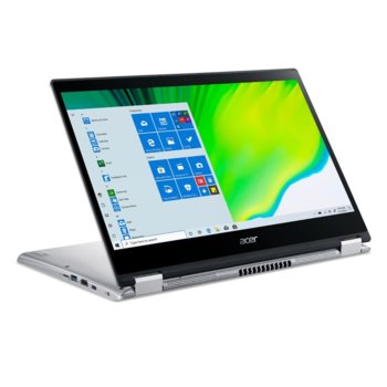Лаптоп Acer Spin 3 SP314-54N-50PEN (NX.HQ7EX.00H)(сребрист), четириядрен Ice Lake Intel Core i5-1035G1 1.0/3.6 GHz, 14" (35.56cm) Full HD IPS Touchscreen Anti-Glare Display, (HDMI), 8GB, 512GB SSD, 1x USB 3.1 Type C, Windows 10 Home | JAR Computers Acer Spin 3 SP314-54N-50PEN NX.HQ7EX.00H