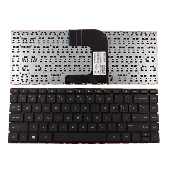 Клавиатура за лаптоп HP, съвместима със серия Ideapad 330-14IKB, черна, без рамка, малък Enter, с кирилица | JAR Computers KBD for HP Pavilion 14-AC 14-AF BG
