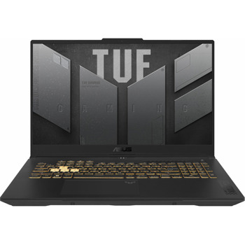 Лаптоп Asus TUF Gaming F17 FX707VU-HX106 (90NR0CS5-M008Y0)(сив), десетядрен Intel Core i7-13620H 2.4/4.9GHz, 17.3" (43.94cm) Full HD IPS 144Hz Anti-Glare дисплей & GF RTX 4050 6GB, (HDMI), 16GB DDR5, 512GB SSD NVMe, 1x Thunderbolt 4, No OS, 2.6kg | JAR Computers Asus TUF Gaming F17 FX707VU-HX106 90NR0CS5-M008Y0