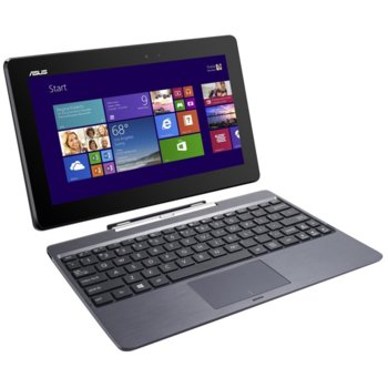 Хибриден лаптоп Asus Transformer Book T100TAF-500G-W10, четири-ядрен Intel Atom Z3735F 1.33/1.83 GHz, 10.1" (25.65 cm) сензорен мулти-тъч IPS HD LED Display (micro HDMI), 1GB, 32GB EMMC + 500GB HDD, Micro USB 2.0, Windows 10, 1.10kg | JAR Computers Asus T100TAF-500G-W10