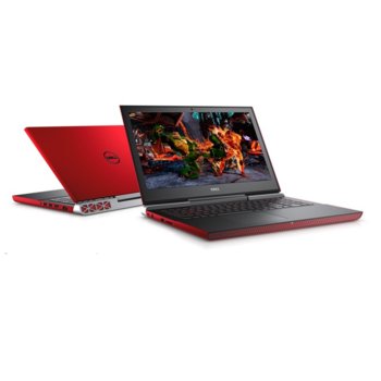 Лаптоп Dell Inspiron 7566 (DI7566FHDI781281V4W24NBD-14)(червен), четириядрен Skylake Intel Core i7-6700HQ 2.6/3.5GHz, 15.6" (39.62 cm) FHD Anti-Glare Display & GTX 960M 4GB GDDR5 (HDMI), 8GB DDR4, 1TB HDD + 128GB SSD, 3x USB 3.0, Linux, 2.62kg | JAR Computers Dell Inspiron 7566 DI7566FHDI781281V4W24NBD-14