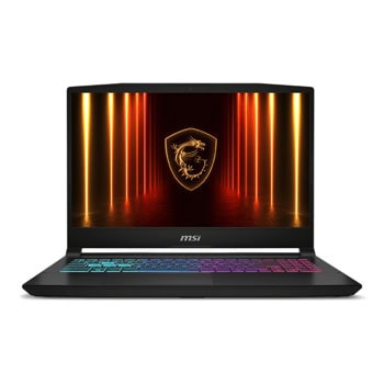 Лаптоп MSI Katana 15 HX B14WEK-282XBG (9S7-1587C1-282), десетядрен Intel Core i5-14450HX 2.4/4.8 GHz, 15.6" (39.62cm) QHD IPS 165Hz Anti-Glare Display & GF RTX 5050 8GB (HDMI), 16GB DDR5, 512GB SSD NVMe, 1x USB 3.2 Gen 2 Type-C, No OS | JAR Computers MSI Katana 15 HX B14WEK-282XBG 9S7-1587C1-282