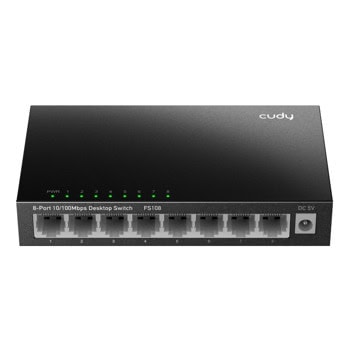 Суич Cudy FS108, 8 порта, 100Mbps, 8x 10/100Mbps RJ45 | JAR Computers Cudy FS108