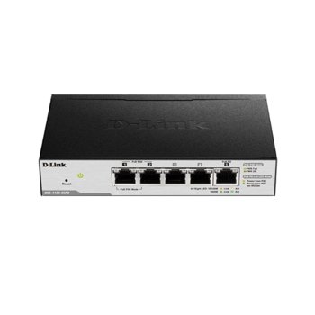 Суич D-Link DGS-1100-05PDV2, 1000Mbps, 5 порта, 2x 10/100/1000 Mbps (PoE), 3x 10/100/1000 Mbps | JAR Computers D-Link DGS-1100-05PDV2