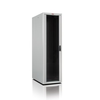 Комуникационен шкаф Lande LN-DB45U6010BL-BIAA-A-M00P, 19", 45U, 600 x 1000 мм, стъклена врата, черен | JAR Computers Lande LN-DB45U6010BL-BIAA-A-M00P