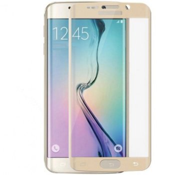 3D Протектор от закалено стъкло /Tempered Glass/ за Samsung Galaxy S6 Edge Plus, извити ръбове, златно | JAR Computers Протектор от закалено стъкло Samsung S6 Edge Plus