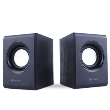 Тонколони Kisonli Т009, 2.0, 6W (2 x 3W) USB, 3.5mm jack, черни | JAR Computers PC тонколонки Model T009 15082018254885631