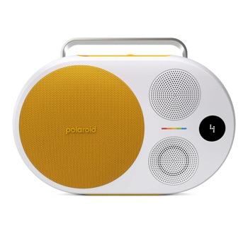 Тонколона Polaroid Music Player 4, 60W RMS, Bluetooth, AUX, USB-C, жълто-бяла, преносима, до 15 часа с едно зареждане, LED дисплей | JAR Computers Polaroid Music Player 4 - Yellow/White 009094