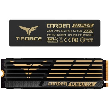 Памет SSD 1TB, TeamGroup T-Force Cardea A440, NVMe, M.2 (2280), скорост на четене до 7000MB/s, скорост на запис до 5500MB/s | JAR Computers TeamGroup T-Force Cardea A440 1TB TM8FPZ001T0C327