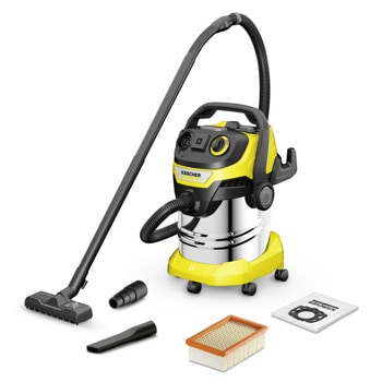 Прахосмукачка Karcher WD 5 P S V-25/5/22, с торба, 1100W, 25л. обем на контейнера, 5м. кабел, жълта | JAR Computers Karcher WD 5 P S V-25/5/22
