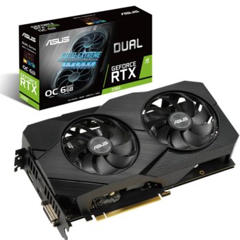 Видео карта Nvidia GF RTX 2060, 6GB, Asus DUAL EVO, PCI-E 3.0, GDDR6, 192-bit, DisplayPort, HDMI, DVI-D | JAR Computers ASUS DUAL-RTX2060-O6G-EVO