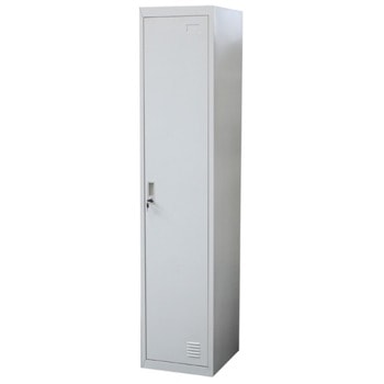 Метален шкаф RFG DZX-062, 2x рафтове, 1x шкаф, прахово боядисан, метален, тръба за закачалки, вентилационен отвор, сив image