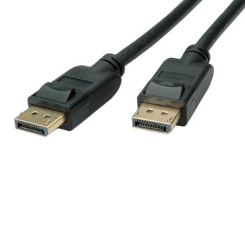 Кабел Roline 11.04.5798, от DisplayPort(м) към DisplayPort(м), 7680x4320@60Hz, 1.5m, черен | JAR Computers ROLINE 11.04.5798