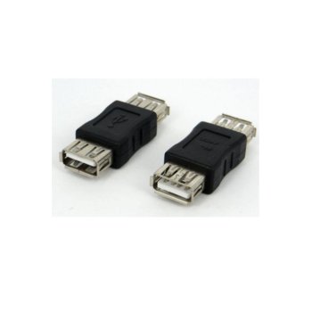 Преходник, от USB A(ж) към USB A(ж), черен | JAR Computers Преходник USB A(ж) към USB A(ж)