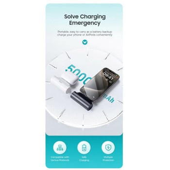 benks pb15 mini 5000mah 10w бял