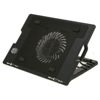 Охлаждаща поставка за лаптоп NB339, за лаптопи до 17" (43.18 cm), 1400 rpm, USB хъб, 1 вентилатор, черна | JAR Computers NB339 63454545
