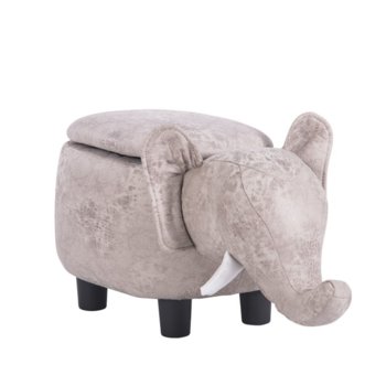 Табуретка Carmen, сив слон | JAR Computers Детска табуретка с ракла сив слон