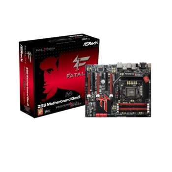 Дънна платка ASRock Fatal1ty Z68 Professional Gen3, Z68, LGA1155, DDR3, 3xPCI-E (SLi & CF)(2xHDMI), THX TruStudio™ SB7.1, 2xLan1000, 2xSATA 6Gb/s RAID 0,1,5,10, eSATA3, ATX | JAR Computers ASRock Fatal1ty Z68 Professional Gen3