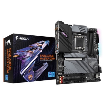 Дънна платка GIGABYTE B760 AORUS MASTER WIFI, B760, LGA1700, DDR4, PCIe 4.0, (DP&HDMI), 4x SATA 6Gb/s, 2x M.2, 1x USB 3.2 Gen 2x2 Type-C, Wi-Fi 6E, Bluetooth 5.3, ATX | JAR Computers Gigabyte B760 LGA1700 DDR4 GA-MB-B760-AORUS-M-D4