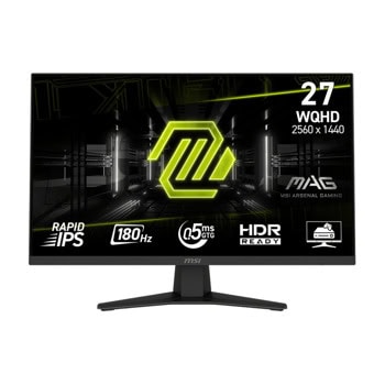 Монитор MSI MAG 274QF, 27" (68.58cm) IPS панел, 180Hz, WQHD, 0.5ms, 100 000 000:1, 250cd/m2, DisplayPort, HDMI | JAR Computers MSI MAG 274QF