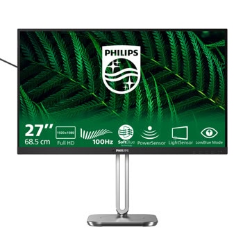 Монитор Philips 27B2G5200/00, 27" (68.58 cm) IPS панел, 100Hz, Full HD, 4ms (GtG), 50 000 000:1, 300cd/m2, DisplayPort, HDMI, VGA, USB 3.2 Gen 1 | JAR Computers Philips 27B2G5200/00