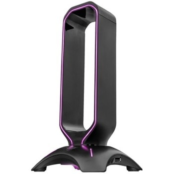 Поставка за слушалки Trust GXT 265 Cintar, USB хъб, RGB подсветка, черна | JAR Computers Trust GXT 265 Cintar