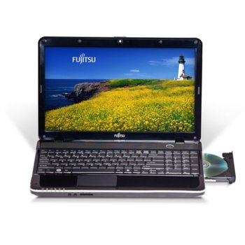 Лаптоп 15.6" (39.62 cm) Fujitsu Lifebook AH531, черен, двуядрен Pentium™ B960 2.2GHz, HD LED Display (HDMI), 4GB, 500GB, DVDRW, 802.11n, bluetooth, camera, no OS, 2.5kg, 2г. гаранция | JAR Computers 15.6" (39.62 cm) Fujitsu Lifebook AH531