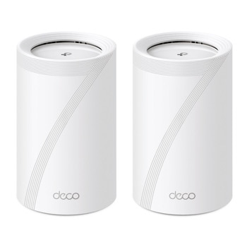Безжична Mesh Wi-fi система TP-Link Deco BE65(2 pack), 9214Mbps, 2.4GHz (574 Mbps)/ 5GHz (2880Mbps)/ 6GHz (5760Mbps), Wireless BE, 4x 10/100/1000/2500 Mbps RJ45, 1x USB-A 3.0, 4 вътрешни антени | JAR Computers TP-Link Deco BE65(2-pack)