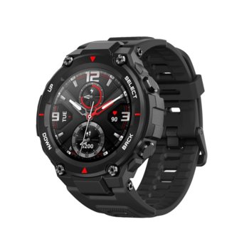 Смарт часовник Xiaomi Amazfit T-Rex Black, 1.3" (3.30 cm) AMOLED дисплей, до 20 дни живот на батерията, 14 режима на упражнения, Bluetooth, черен | JAR Computers Xiaomi Amazfit T-Rex - Black EU (A1919)