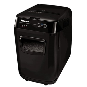 Шредер Fellowes Automax 200C, до 10 листа А4 ръчно/до 200 листа А4 автоматично, раздробява карти/CD / DVD дискове/хартия/телчета/кламери, SilentShred, функция Sleep Mode, кошче за отпадъци с обем 32 литра | JAR Computers Fellowes Automax 200C 4653602