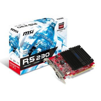 Видео карта AMD Radeon R5 230, 1GB, MSI Radeon R5 230 1GD3H, PCI-E 2.1, GDDR3, 64 bit, HDMI, DVI, D-Sub | JAR Computers MSI Radeon R5 230 1GD3H