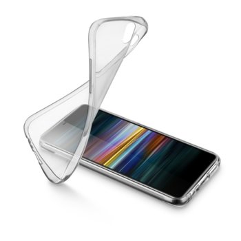 Калъф за Sony Xperia L3, гумен, Cellularline Soft, прозрачен | JAR Computers Прозрачен калъф Soft за Sony Xperia L3