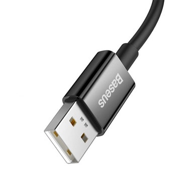 Кабел Baseus Superior Series CAYS000901, от USB A(м) към USB C(м), 1m, 65W, черен | JAR Computers Baseus Superior Series CAYS000901