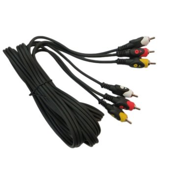 Кабел Royal CABLE-3RCA/300 HQ, от 3x чинч(м) към 3x чинч(м), 3m, черен | JAR Computers Royal CABLE-3RCA/300 HQ 21006555