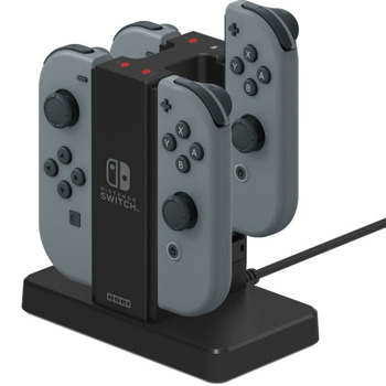 Зарядна станция Hori - Joy-Con, за Nintendo Switch, за зареждане на до 4 Joy-Con контролера, черна image