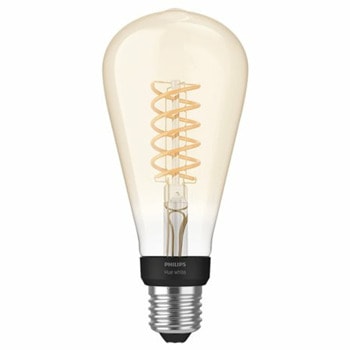 Смарт крушка Philips HueW 929002459201, Bluetooth, 7W, формат ST72, E27, 2100K, 550 lm, димираща, топла бяла светлина | JAR Computers Philips HueW 7W Fil ST72 EUR E27 929002459201