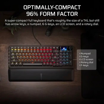 corsair vanguard 96 wireless black ch-91f901e-na | JAR Computers corsair vanguard 96 wireless black ch-91f901e-na