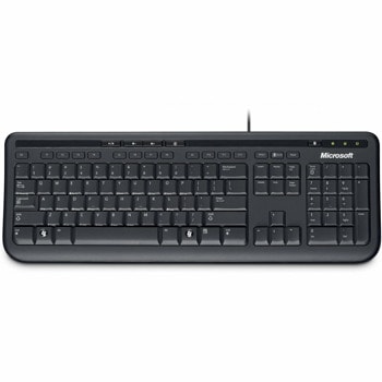 Клавиатура Microsoft Wired Keyboard 600, бързи бутони, черна, USB image