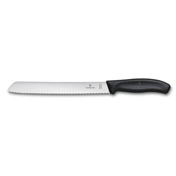 Кухненски нож Victorinox SwissClassic, за хляб, 21 см, неръждаема стомана, черен | JAR Computers Victorinox 6.8633.21B