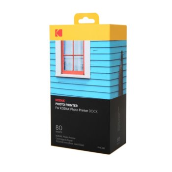 Фотохартия Kodak Photo Printer Dock Cartridge, 4 x 6 inch, за Kodak KODPD450WEU, 80 листа | JAR Computers Kodak Photo Printer Dock Cartridge (80 Pack)