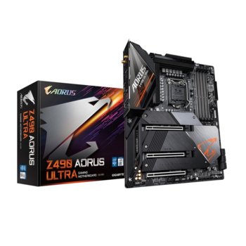 Дънна платка Gigabyte Z490 AORUS ULTRA, Z490, LGA1200, PCI-E 3.0 (HDMI)(SLI&CF), 6x SATA3, 3x M.2, 3x USB 3.2 Gen 2 Type-A, Wi-Fi, Bluetooth, ATX | JAR Computers Gigabyte Z490 AORUS ULTRA