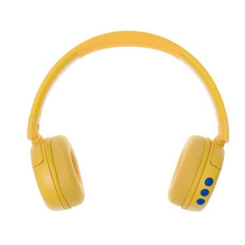 Слушалки BuddyPhones POP Fun, безжични/жични, Bluetooth, Jack 3.5mm, микрофон, детски, до 24 часа време на работа, жълти | JAR Computers BuddyPhones POP Fun Yellow BT-BP-POPFUN-YL