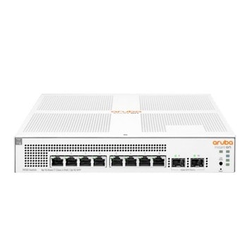 Суич HPE Aruba IOn 1930, 1000Mbps, 8 порта, 8x 10/100/1000 (PoE+) + 2x Gigabit SFP | JAR Computers HPE Aruba IOn 1930 8G 2SFP 124W Switch